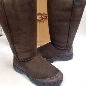UGG Women's Ultimate tall braid, Choco Brown, Size 5